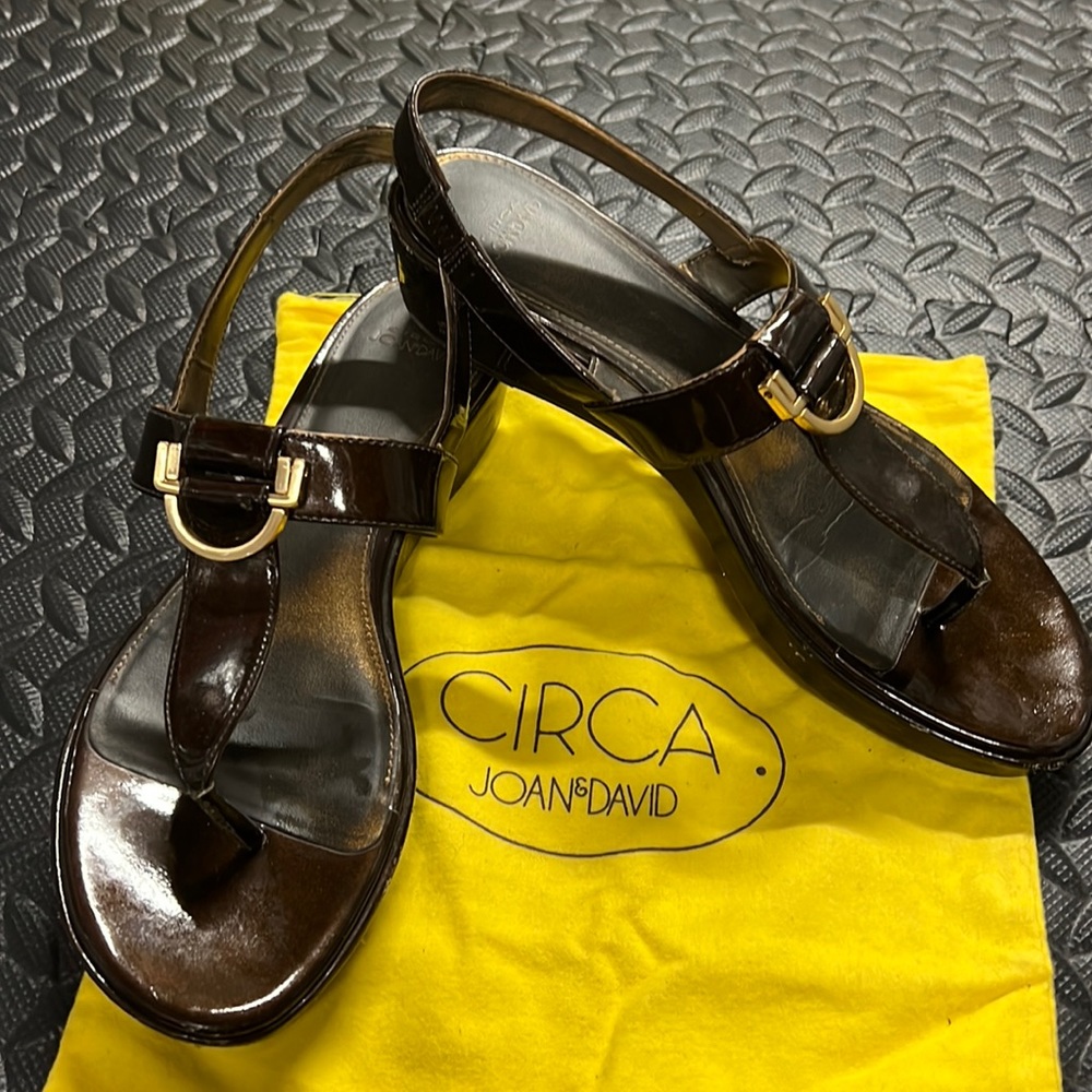 Bronze platform sandals